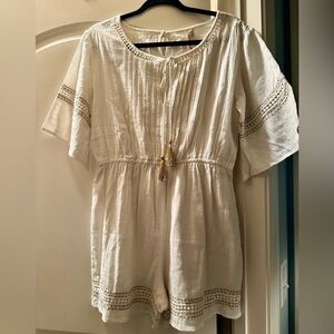 Nwt RAGA Women's White Boho romper